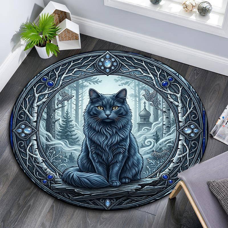 Mystical Forest Guardian Round Area Rug Under Office Chairs Bedroom Living Room Home Decor