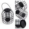 Iron Cage Bird Feeder Metal Bird Food Dispenser Hanging Feeding Column