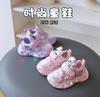 Светящиеся кроссовки для девочек 1-3 лет, мягкая подошва, дышащая кожа, обувь для малышей на весну-осень, для повседневной ходьбы