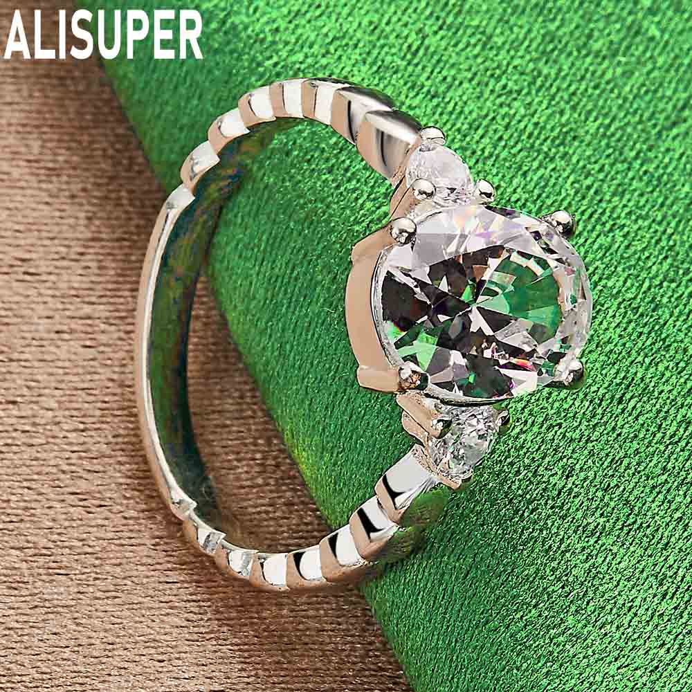 Кольцо из стерлингового серебра 925 пробы с цирконом AAA, модное свадебное украшение с шармом