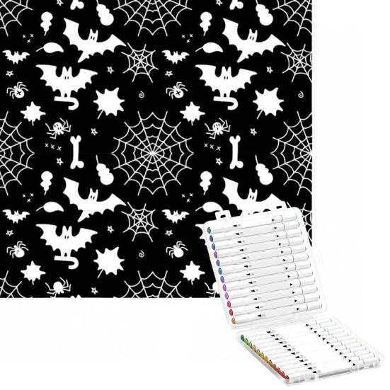 Одеяло-раскраска сделай сам, раскрась свое собственное одеяло, раскрашивание сделай сам с 24 маркерами, настраиваемое стирающееся пледовое одеяло для домашнего декора, вечеринки, арт-проект