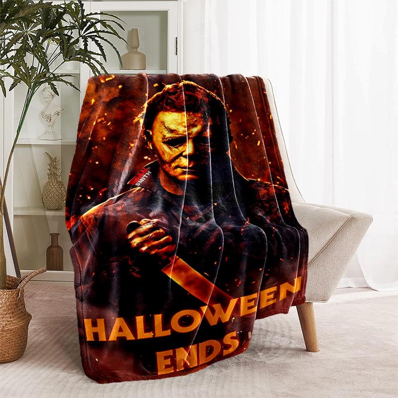 1pc Blanket - The Revenge of Michael Myers Print Design, Lightweight Blanket for Sofa, Bed- Soft &Warm, Gift for All Seasons