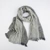 Soft Luxury Cotton Linen Yarn-dyed Winter Men Scarf Tassel Autumn Winter Warm Striped Men's Scarves Soft Male Accessories