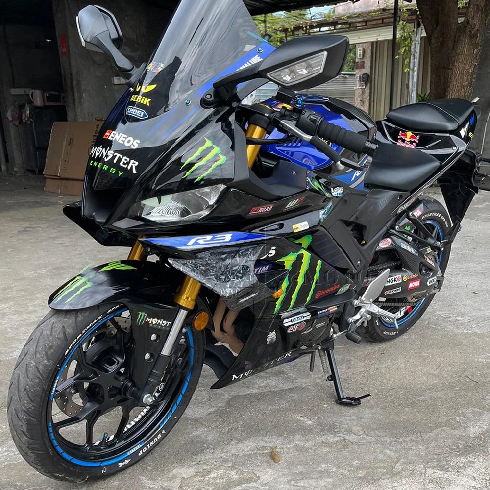YZF-R1 2015+ For YAMAHA R1 R1M 2015-2024 Motorcycle Winglets Aerodynamics Side Fixed Wings Panels Fairing Kit ABS Plastic YZFR1