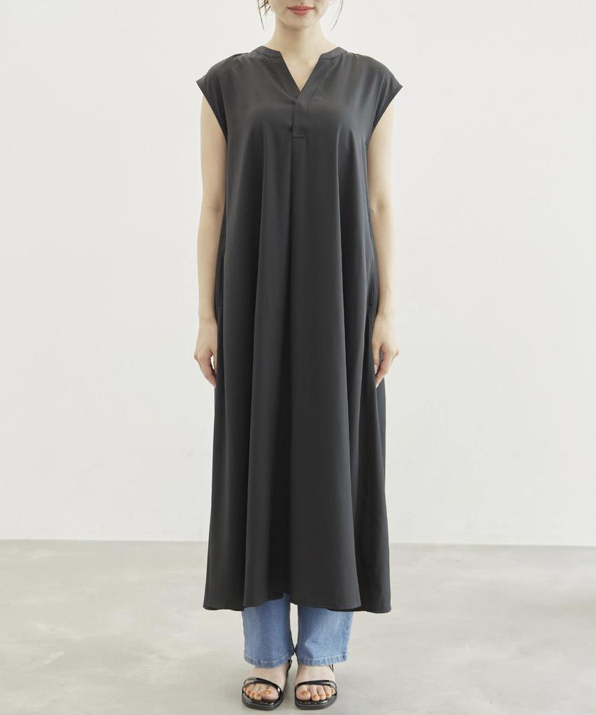 ROPE PICNIC Relaxed Gray Women's Dress, GDE54000, (09)