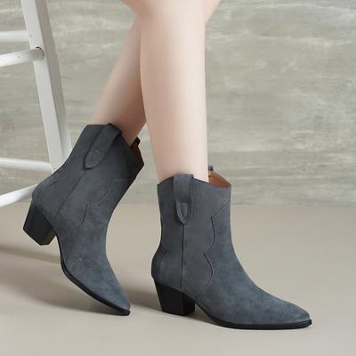 ODM короткие сапоги антикварные, женские длинные сапоги тонкие сапоги длинные сапоги расширенный обхват голенища женская обувь зима, кожаная обувь