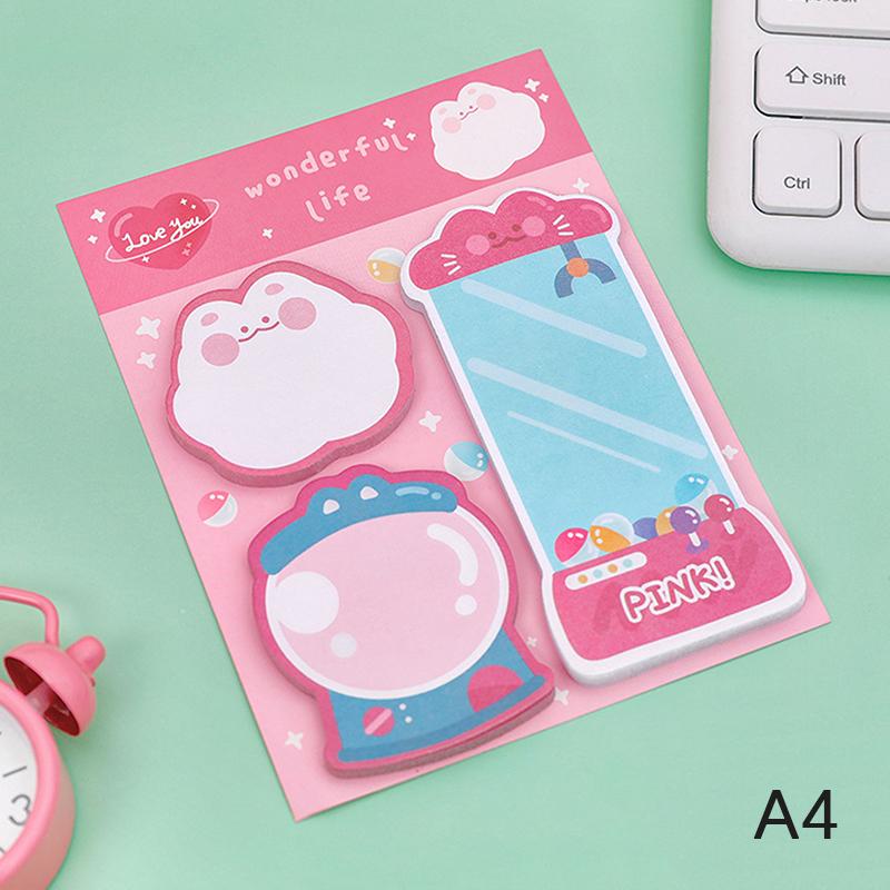 Каваи мультфильм клубника кролик медведь липкие заметки блокнот милое сообщение N раз