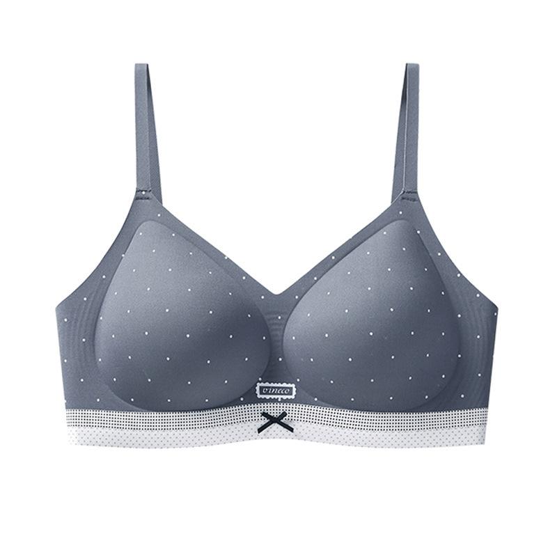 Бюстгальтер без косточек в милом балетном стиле в горошек с бантом для женщин