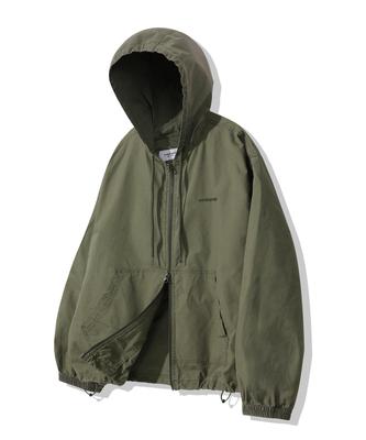 Худи-куртка с капюшоном Cgp, 2-сторонняя, техническая, garment-washed_Хаки