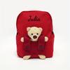 Custom Cute Teddy Bear Embroidered Name  Backpack - Soft Durable Toddler Daily Campus Playtime Backpack Perfect Gifts for School