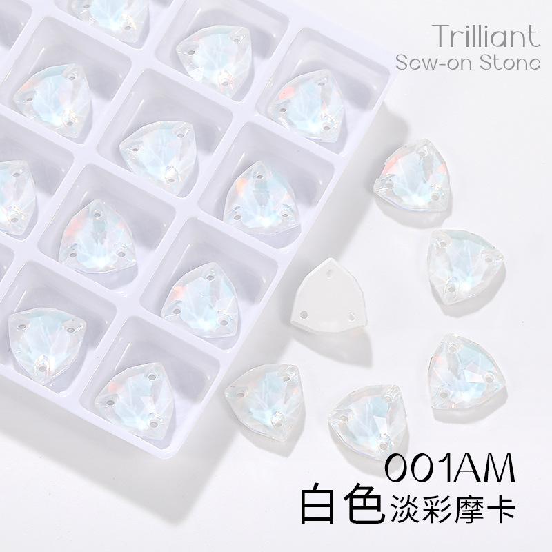Hot Sale Crystal Rhinestones Triangle Glitter Charms for Shoes DIY 3D Accessories