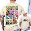 Коллаж персонажей Dragon Ball Z/Super Винтажная бежевая футболка | Классическая повседневная футболка для фанатов сёнэн-аниме, унисекс