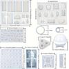 284/384pcs Silicone Epoxy Resin Casting Mold Set Handmade Home Decor | Reusable Non-Stick Molds for Earrings Pendants Necklaces