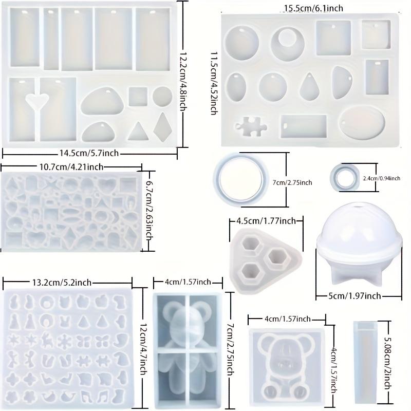 284/384pcs Silicone Epoxy Resin Casting Mold Set Handmade Home Decor | Reusable Non-Stick Molds for Earrings Pendants Necklaces