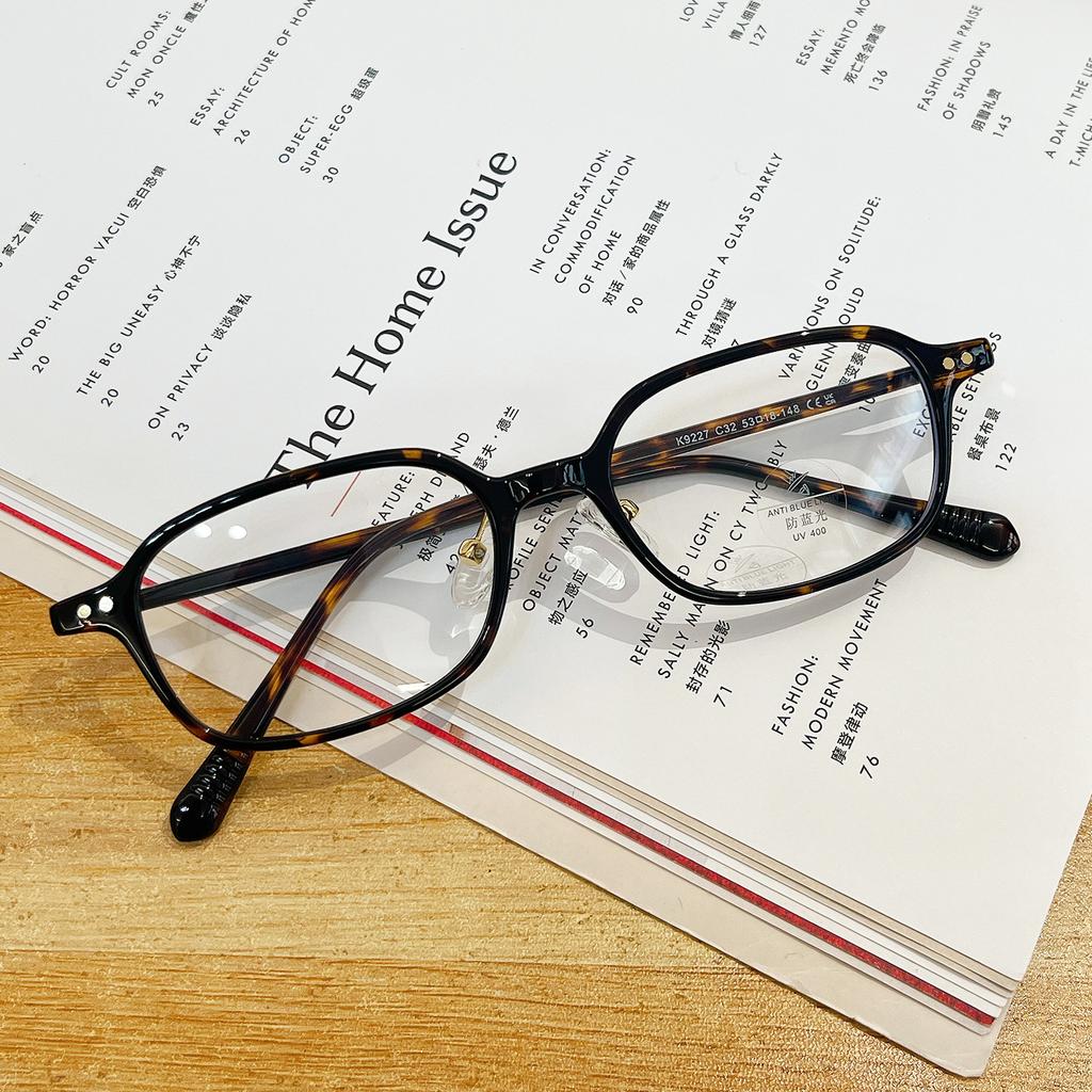 Retro leopard print small square glasses unisex TR glasses anti-blue light myopia fashion style advanced sense of literature and art