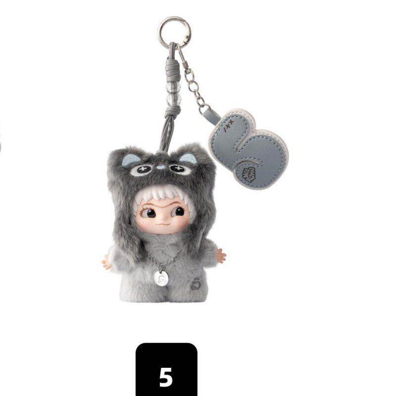 Genuine In Stock Wakuku 3.0 On A Roll Series  Dolls Cute Fluffy Collectable Figure Bag Charm Keychain Toys Holiday Gift