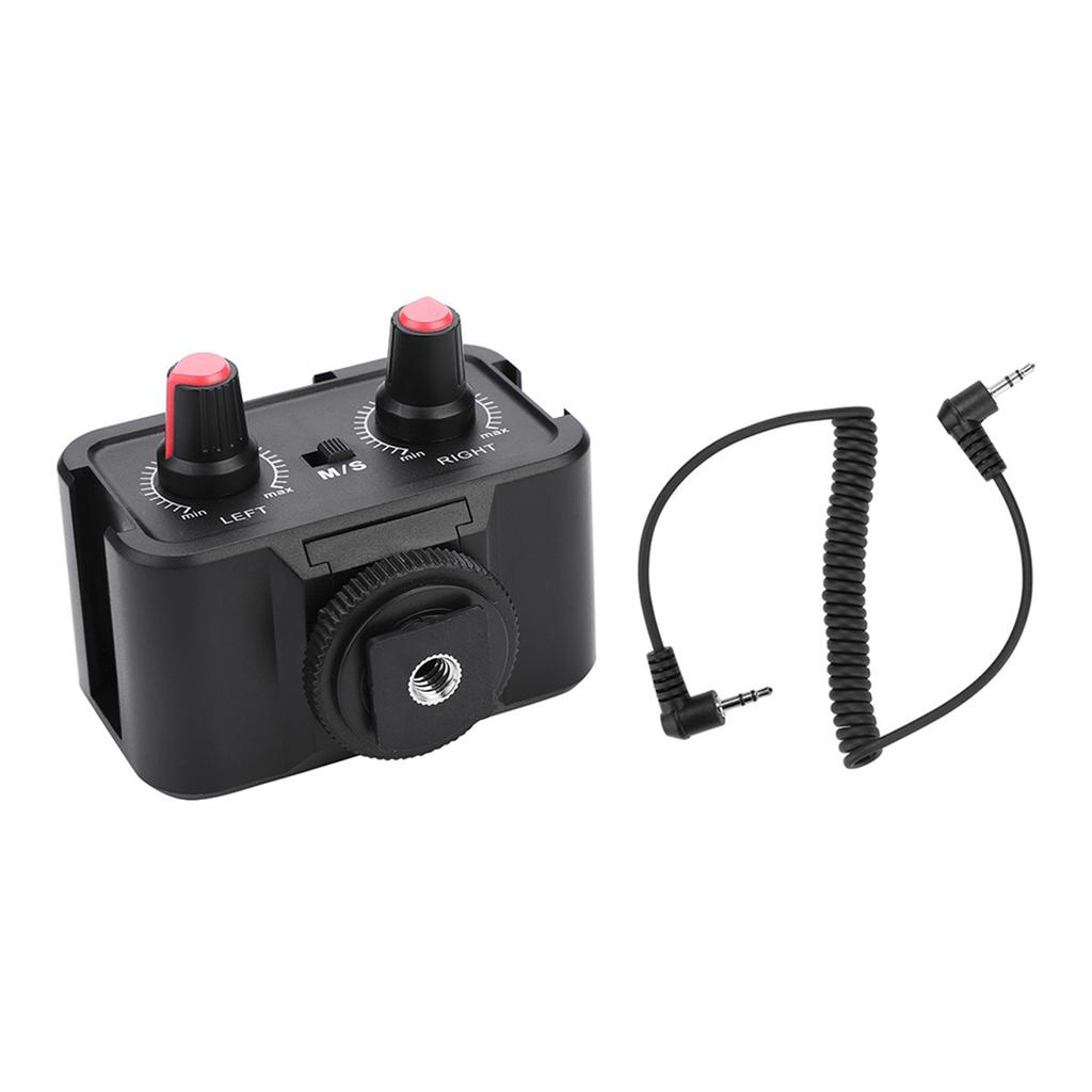 WS V2 2-канальный универсальный микрофонный аудиоадаптер-микшер с 3,5 мм входами для зеркальных камер