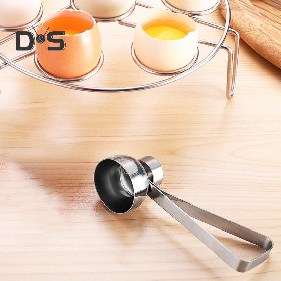 Пищевой резак для яичной скорлупы с двойной головкой, практичные металлические ножницы для яиц, нож для яиц, открывалка для скорлупы