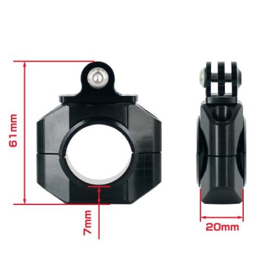 Bar Mount for GoPro HERO Series Wearable Digital For handlebars [REC-MOUNDS] Cameras, Cameras, Cameras, Motorcycles, Bicycles, etc. 28.6mm (1.12
