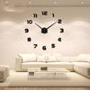 3D Big Size Wall Clock Mirror Sticker Diy Living Room Decor Meetting Room Wall Clock
