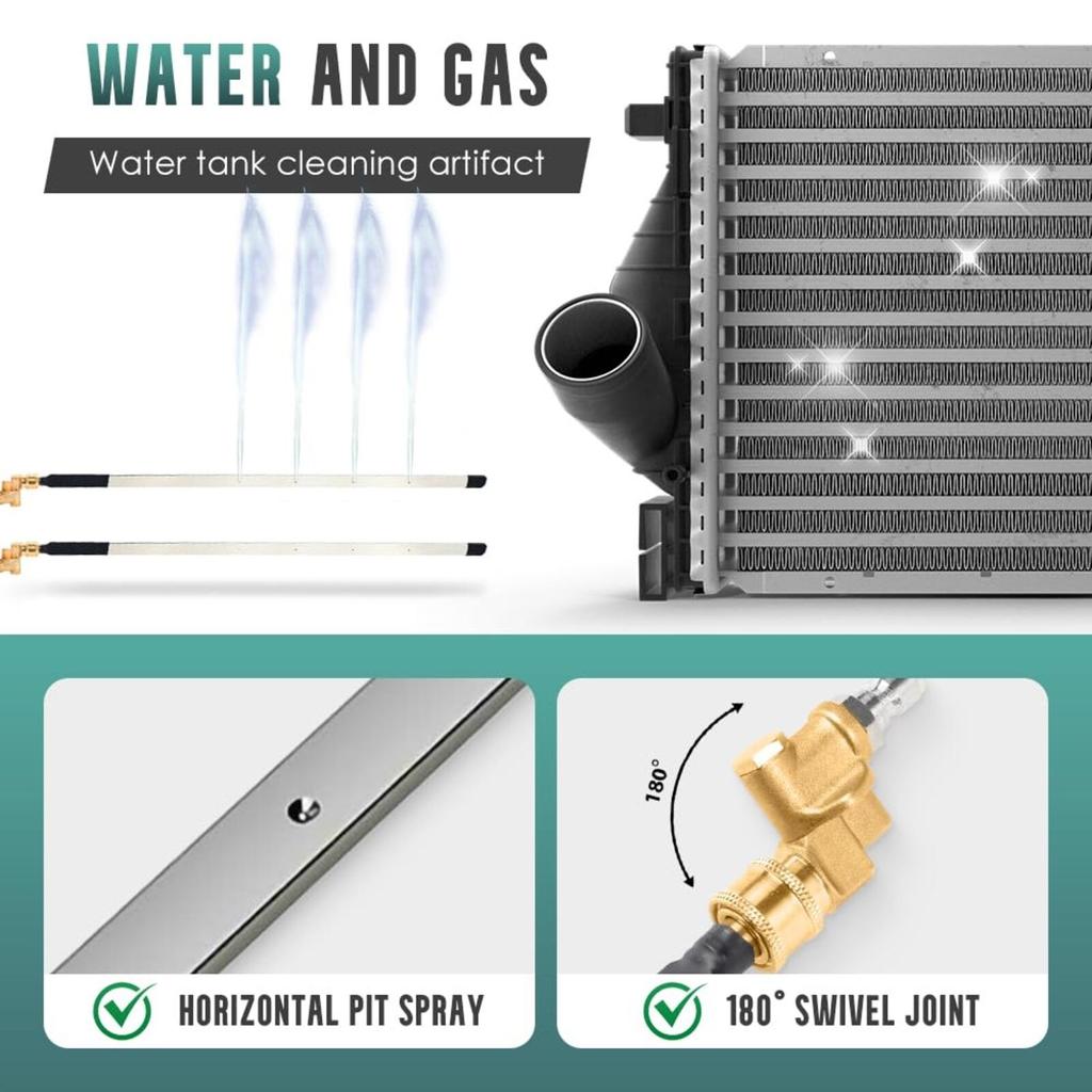 Portable Radiator Cleaning Tool, 4500 PSI Radiator Flush And Cleaner Tool, Radiator Pressure Washer Tool For Household Cars, Trucks, RV