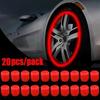 4/20PCS Luminous Car Tire Valve Cap Fluorescent Night Glowing Decor Motorcycle Bike Wheel Nozzle Dustproof Tyre Valve Stem Caps Tire Chucks 1
