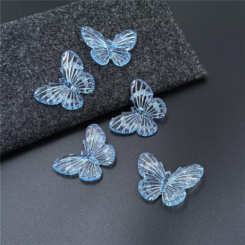 Высокое качество 10 шт. Ожерелья Ювелирные изделия Маркировка DIY Материалы для ручной работы Бусины для сережек Акриловые бусины-бабочки Прозрачные свободные бусины