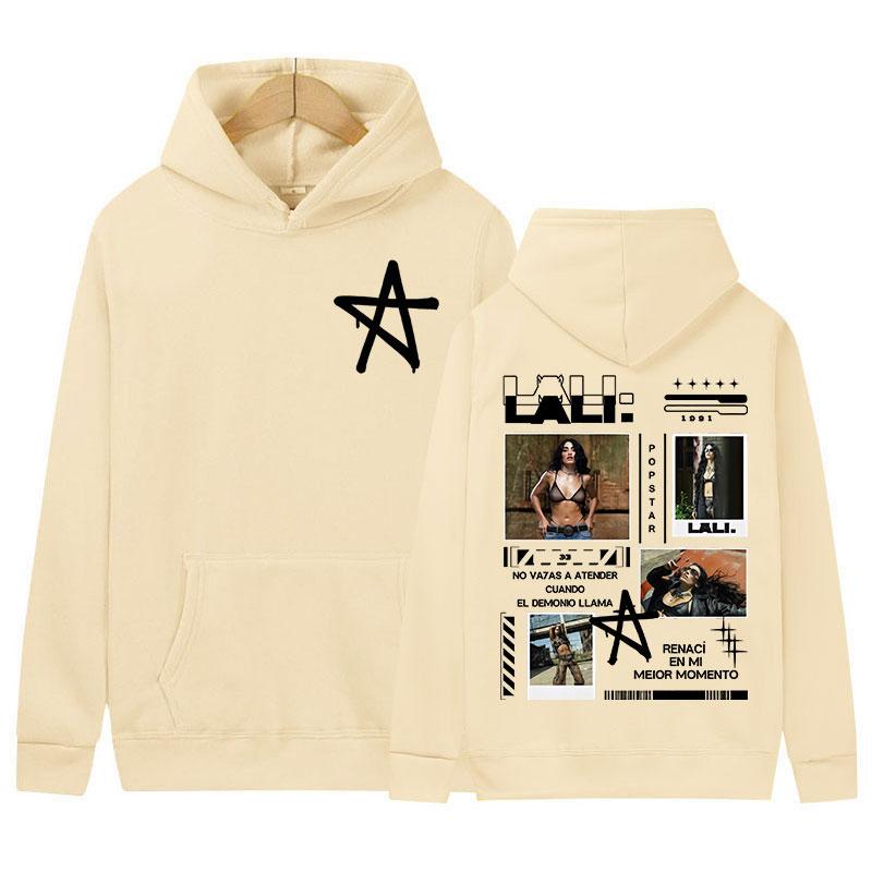 Singer Lali Esposito Tour 2025 New Album Graphic Hoody Mens Women Vintage Aesthetic Sweatshirt Casual High Street Fleece Hoodies