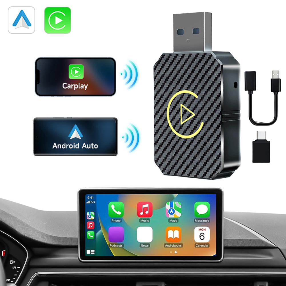 Проводной беспроводной Carplay и Android Auto 2 в 1 адаптер Bluetooth-совместимый 5.0 WiFi для заводских проводных Carplay Android Auto автомобилей