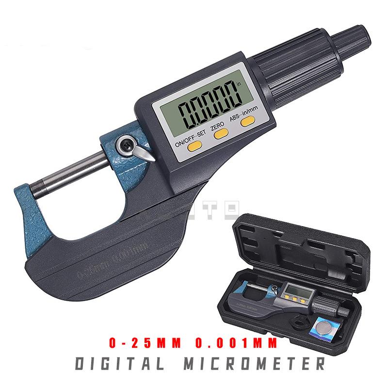 0-25mm Micron Digital Outside Micrometer Electronic Micrometer Gauge 0.001 mm Digital Caliper