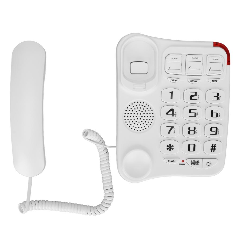 Телефон с большими кнопками, 3 клавиши с картинками, усиленный звук, проводной стационарный телефон для пожилых людей, дома, офиса