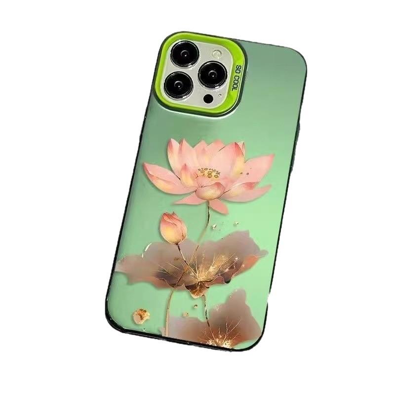 Несколько новых цветов лотоса подходят для чехла на телефон iphone17 Apple 16promax/15 противоударного 14pro13 Европа и Америка