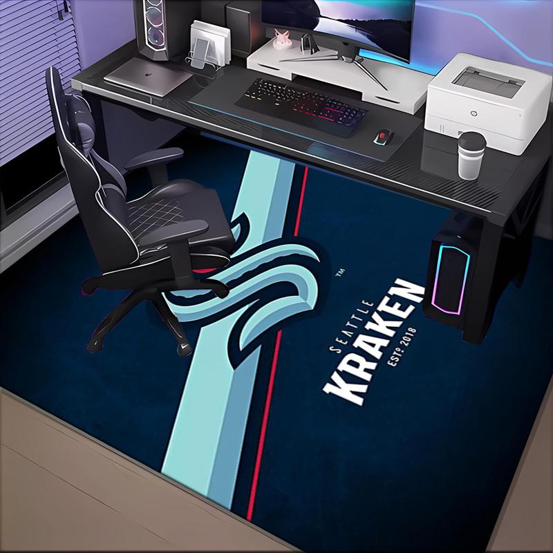 Go Team Kraken! Floor Mat for Living Room, Game Rooms, Office, Bedroom, Office Floor Mat Playful Design, Christmas fan gifts