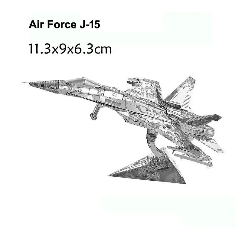 3D Металлические Пазлы Военный Истребитель J-20 J-10B SU-34 KA-50 НЛО Вертолет RAH-66 Сборка Своими Руками Ручная Сборка Масштабная Модель Пазлы