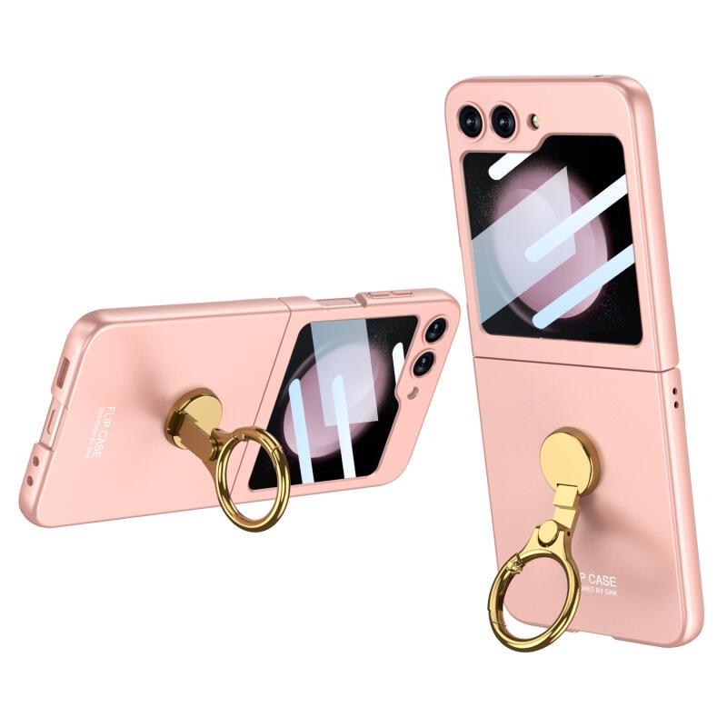 Модный складной чехол для телефона с трехмерной подставкой для Samsung Galaxy Z Flip 5, ультратонкая пленка, встроенный защитный чехол