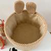 Plush Sundries Storage Baskets Rabbit Ears Toys Storage Soft Organizer Bag