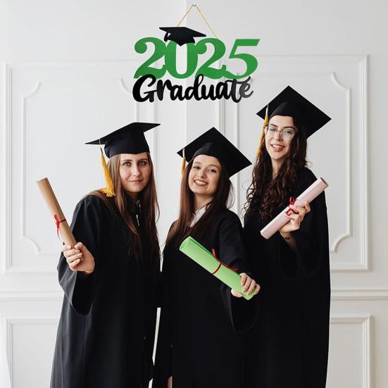 Деревянная табличка для входной двери «Выпускной 2025 года», приветственный знак для выпускного вечера, декор для фотобудки