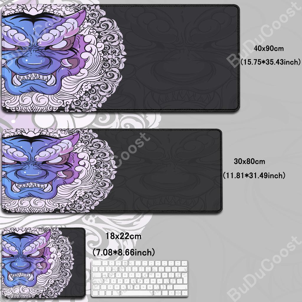 Anime Tiger Mouse Pad Large Size Laptop Computer Lock Edge Desk Mat Rubber Mousepad Gamer Carpet Gaming Accessories Keyboard Mat