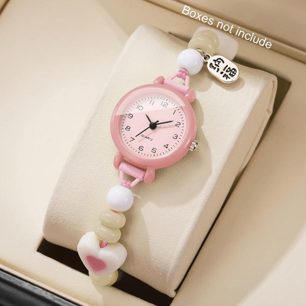 Fashion Small Arabic Dial Women Watches Ladies Beads Strap Quartz Wristwatch Reloj Mujer Girls Clock Gift