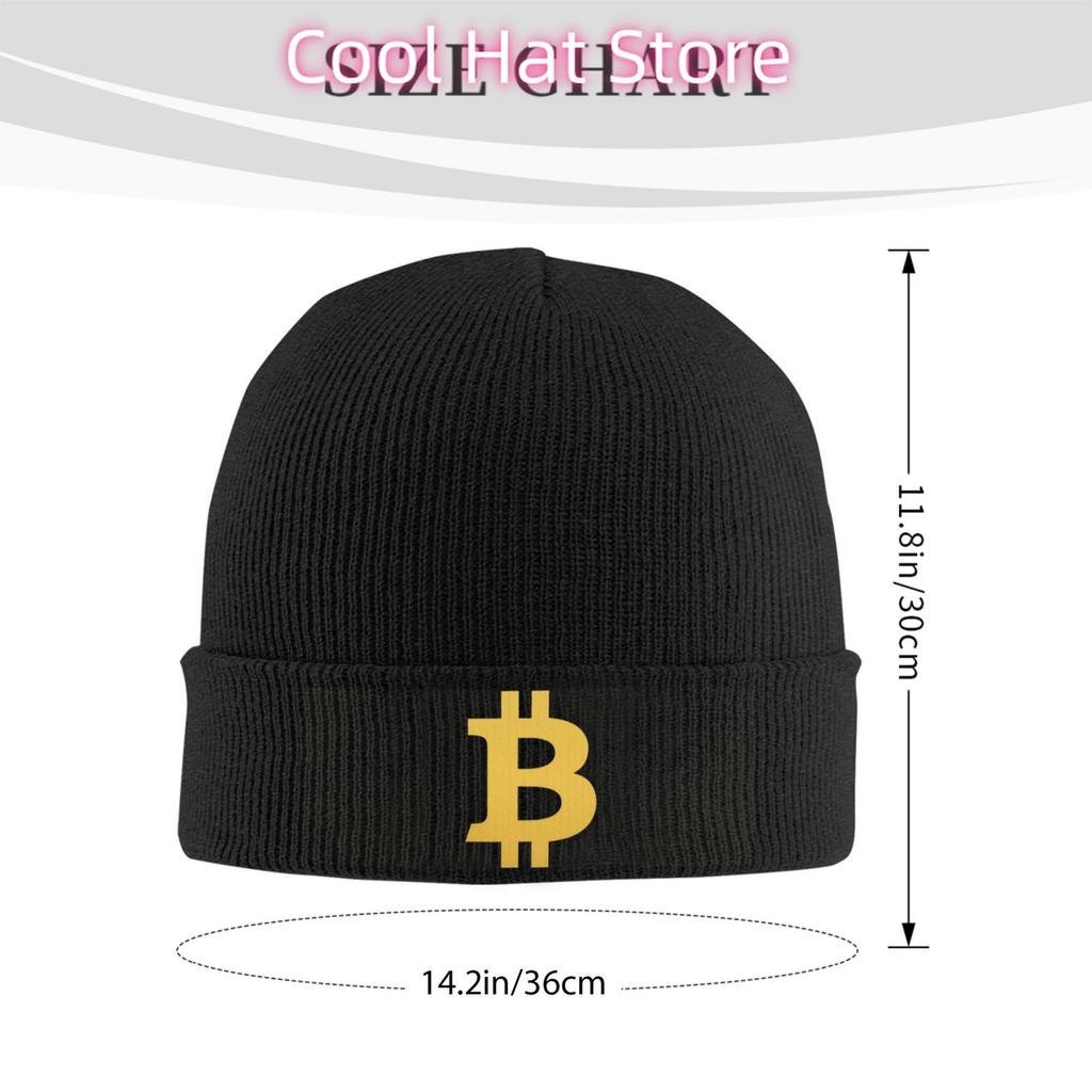 Шапки с принтом Bitcoin для водителей грузовиков, унисекс, эластичная вязаная шапка, зимние теплые шапки-бини, головные повязки, дорожная кепка, шапки-бини