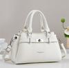 2026 new simple and fashionable niche retro shoulder bag lychee pattern commuter bag