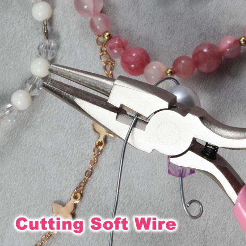 LEONTOOL Pin Bending Pliers, Round Nose Pliers with Groove, Single-Sided Round Nose Pliers, Wire Loop Pliers with Circular Cutting Blade, Single-Sided