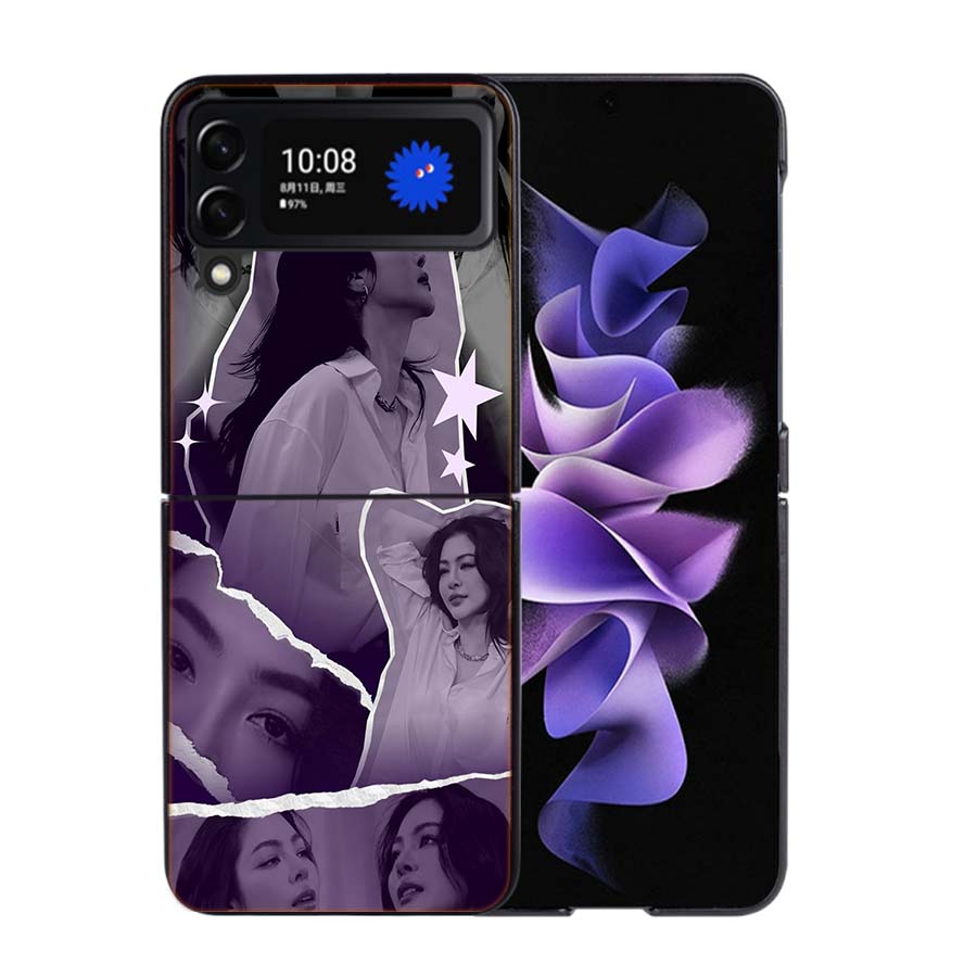 Чехол для телефона от актрисы P-Peraya Malisorn для Samsung Z Flip 7 6 5G Galaxy Z Flip4 Z Flip5 Z Flip3 Coque Черный Жесткий ПК Корпус Защитный