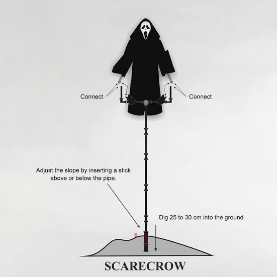 Пугало, кричащий призрак, украшение на Хэллоуин, страшный висящий призрак смерти, уличные украшения для сада, двора, патио, лужайки