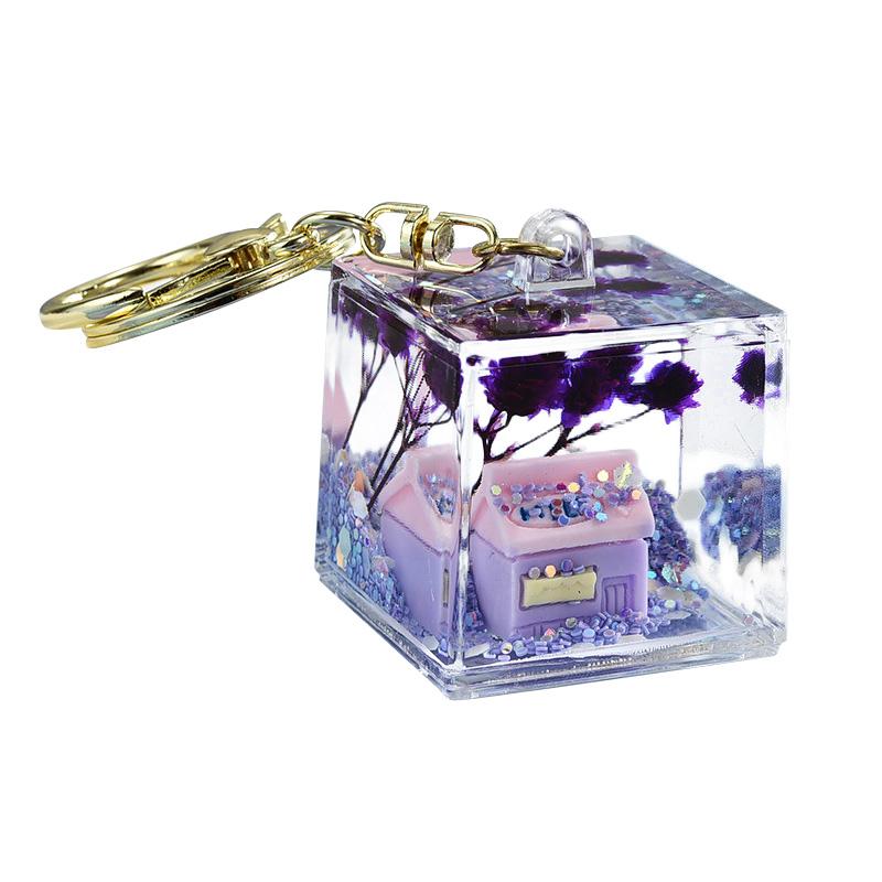 1шт плавающий жидкий брелок квадратный школьный рюкзак кулон аксессуары акриловые мультяшные автомобильные подвески ювелирные изделия шарм красочные