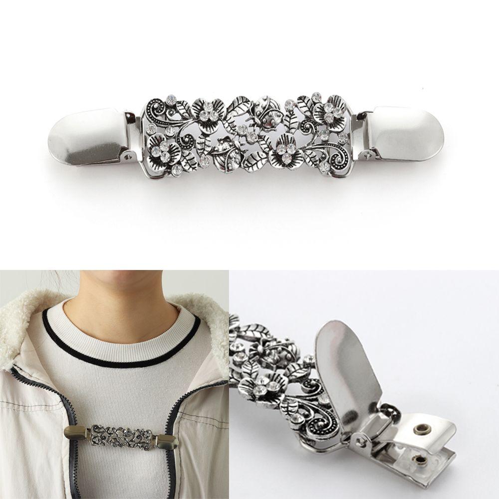 New Carved Flower Sweater Blouse Pin Shawl Brooch Cardigan Clip Duck Clip Clasps Animal Pattern