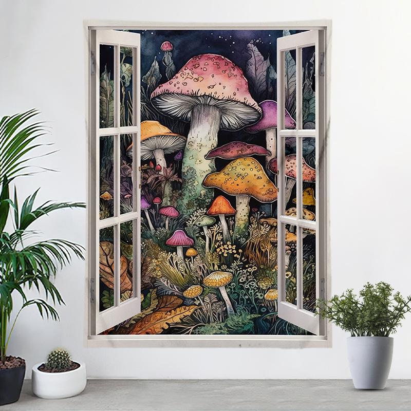 Ткань для подвешивания на окна Пейзаж Цифровая печать Гобелен Украшение спальни Ткань Фотофон Ткань Стена спальни Ткань