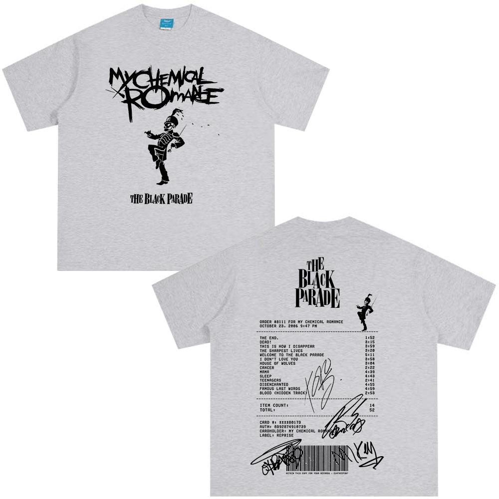 The Black Parade 2026 Tour Tshirts Rock Band My Chemical RoUnisexce Tshirt Unisexs Women Clothing Cotton Casual Y2K Top Streetwear