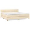 Maison Exclusive - Sommier à lattes de lit avec matelas Crème 200x200 cm Tissu