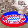 1pc B-Bayern Munich  Carpet, Round Rug, Comfortable, Suitable for Entryways, Living Rooms, Office, And Bedrooms, Christmas Decoration